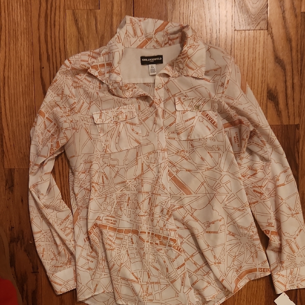 Karl Lagerfeld White and Black Label Sz Large